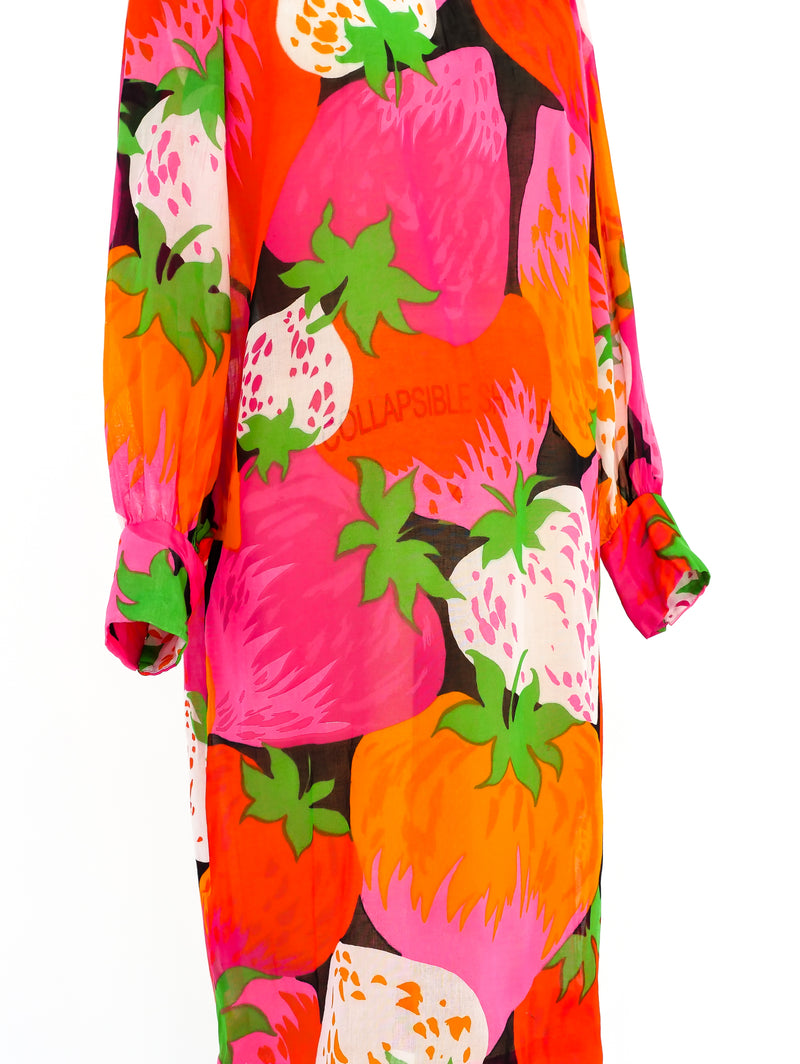 Neon Strawberry Printed Dress Dress arcadeshops.com