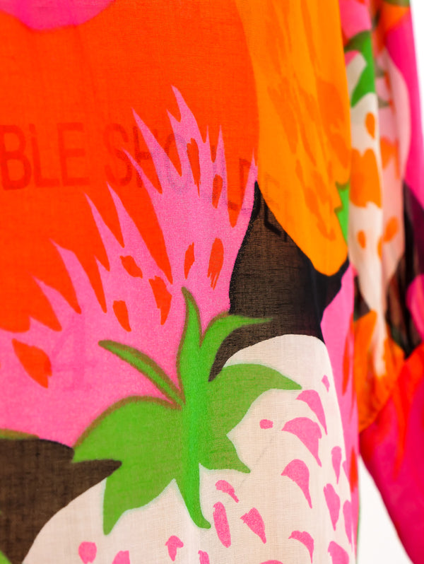 Neon Strawberry Printed Dress Dress arcadeshops.com