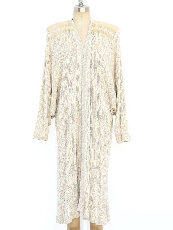 Snakeskin Embellished Maxi Cardigan Jacket arcadeshops.com