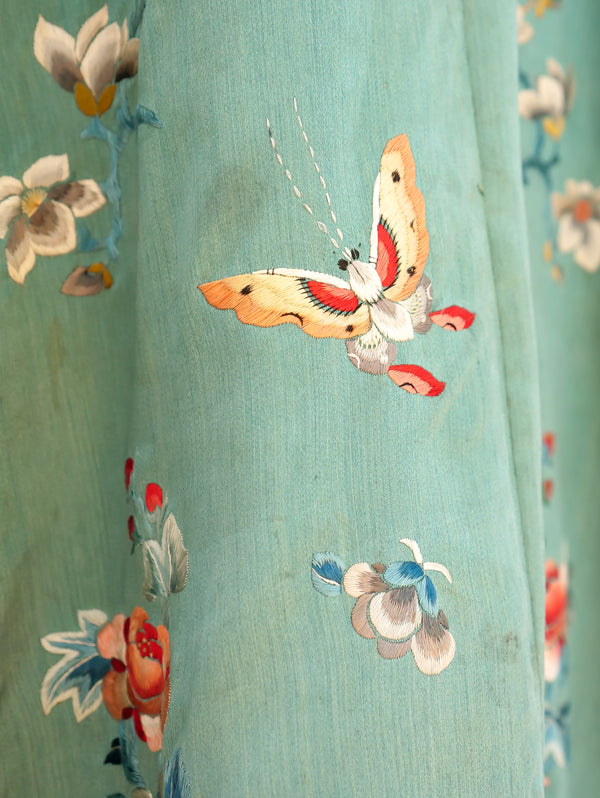 Butterfly Embroidered Chinese Silk Robe Jacket arcadeshops.com