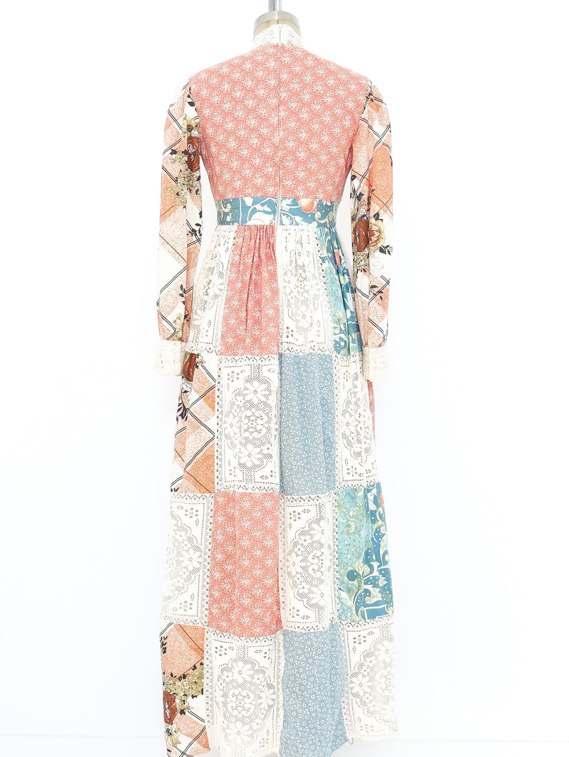 Mixed Print and Lace Prairie Dress Dress arcadeshops.com
