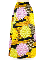 Quilted Satin Maxi Skirt Bottom arcadeshops.com