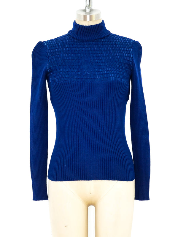 1970's Gucci Woven Suede Sweater Top arcadeshops.com