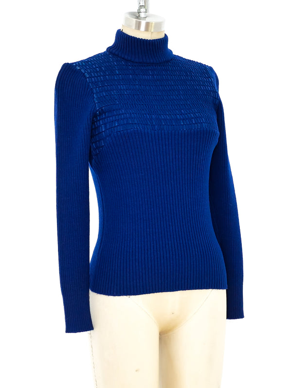 1970's Gucci Woven Suede Sweater Top arcadeshops.com