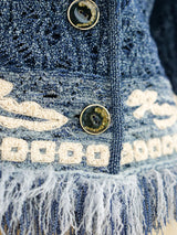John Galliano Fringed Knit Jacket Jacket arcadeshops.com