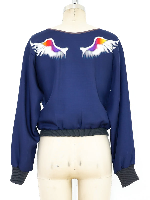 Yohji Yamamoto Wing Printed Zip Front Jacket Jacket arcadeshops.com