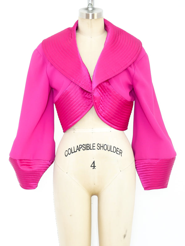 Fuchsia Jacket with Quilted Trim Jacket arcadeshops.com