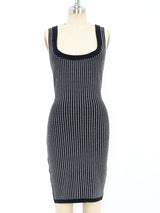 1991 Alaia Black and White Knit Tank Dress Dress arcadeshops.com