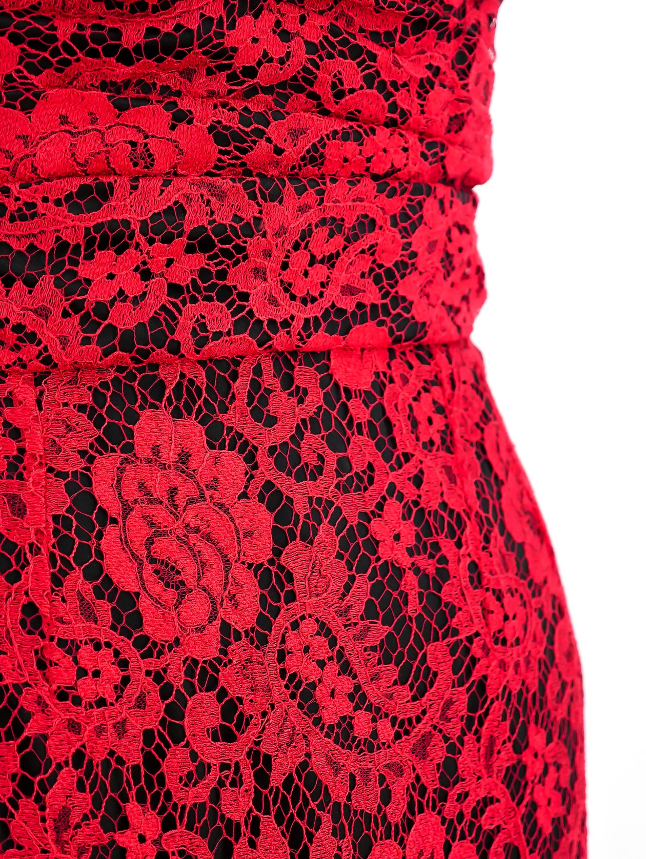 Dolce and Gabbana Red Lace Bustier Dress Dolce and Gabbana Red Lace Bustier Dress