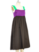 Bill Blass Satin Colorblock Babydoll Dress Dress arcadeshops.com