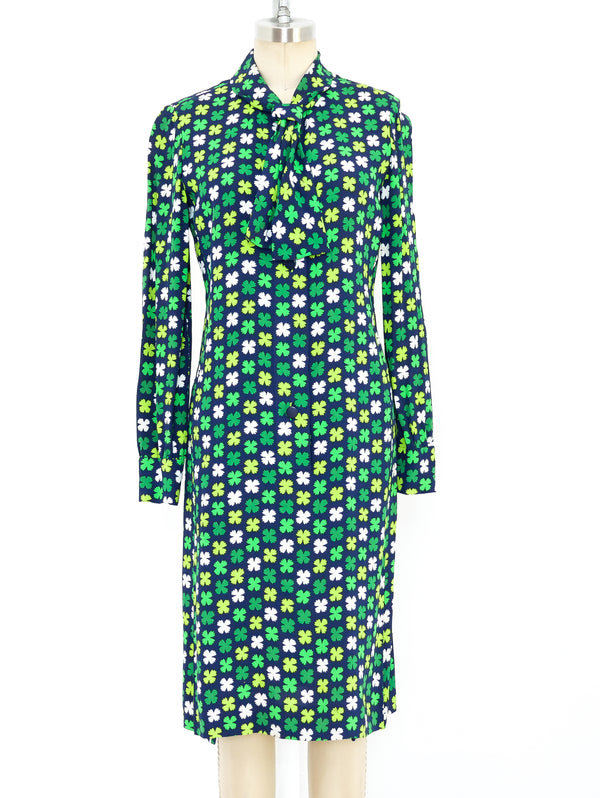 Givenchy Clover Printed Shirt Dress Dress arcadeshops.com