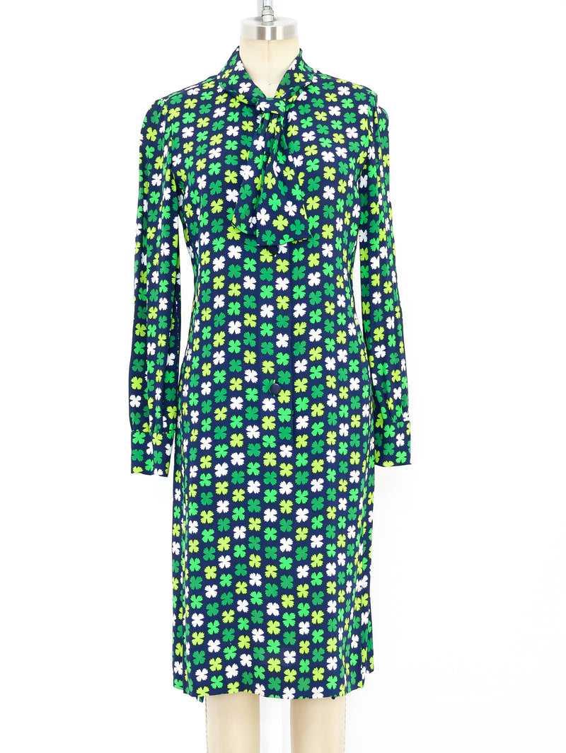 Givenchy Clover Printed Shirt Dress Dress arcadeshops.com
