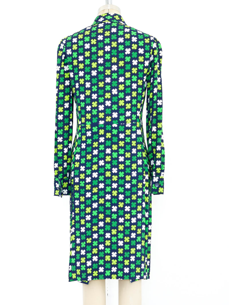 Givenchy Clover Printed Shirt Dress Dress arcadeshops.com