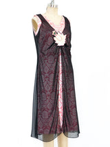 Alexander McQueen Sheer Overlay Damask Dress Dress arcadeshops.com