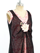 Alexander McQueen Sheer Overlay Damask Dress Dress arcadeshops.com