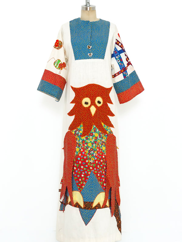 Owl Applique Caftan Dress arcadeshops.com