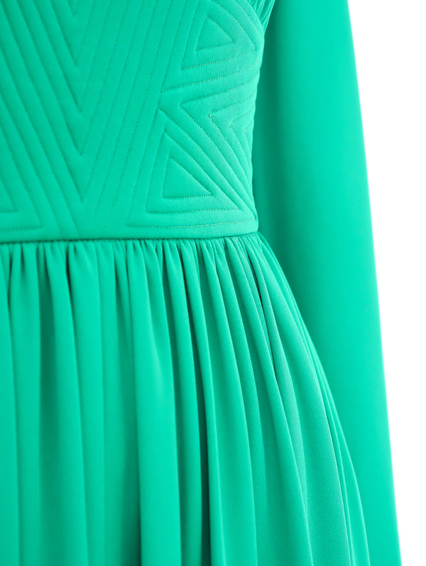 Donald Brooks Teal Jersey Gown Dress arcadeshops.com