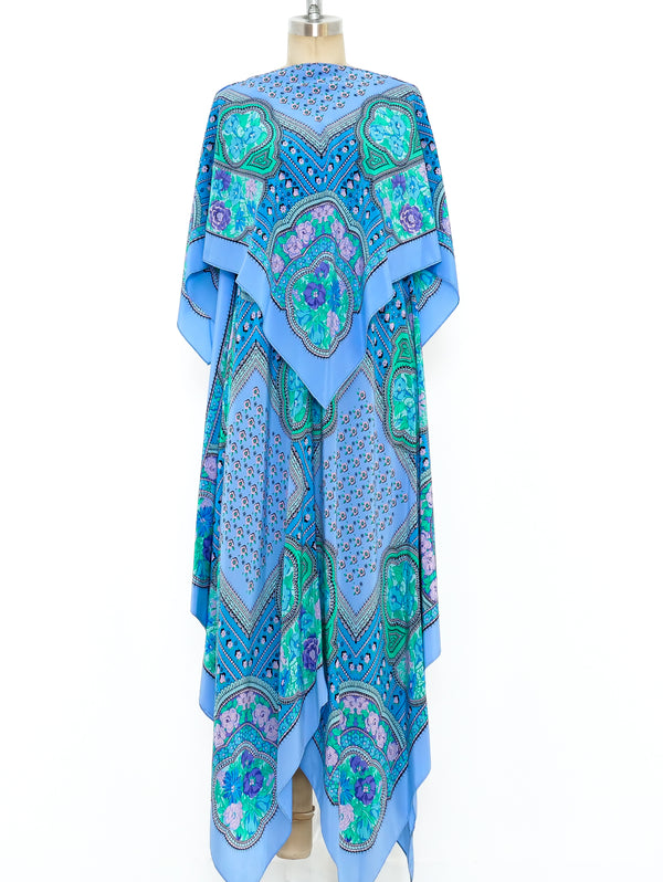 Periwinkle Scarf Dress with Capelet Dress arcadeshops.com