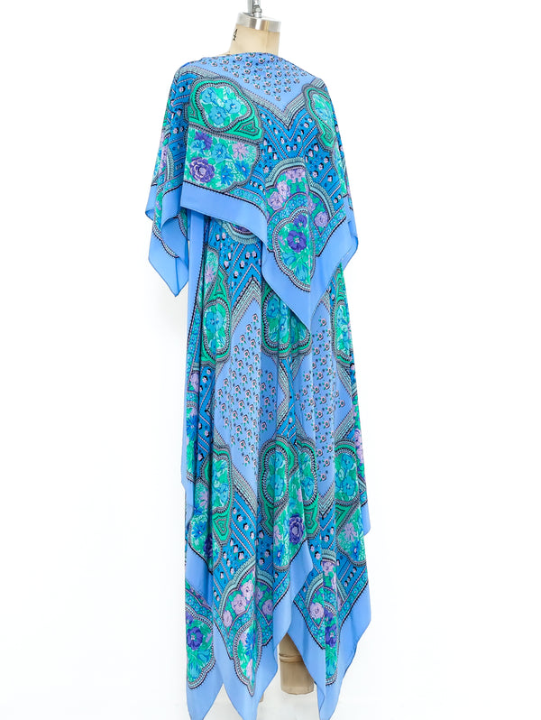 Periwinkle Scarf Dress with Capelet Dress arcadeshops.com