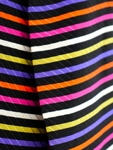 Jacqueline de Ribes Rainbow Striped Silk Jacket Jacket arcadeshops.com