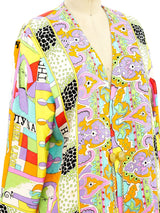 Diane Freis Mixed Print Silk Jacket Jacket arcadeshops.com