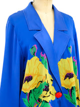 Ungaro Floral Printed Silk Jacket Jacket arcadeshops.com