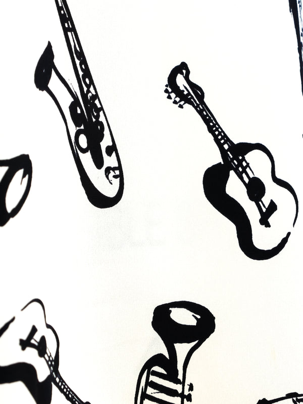 Escada Instrument Printed Silk Blouse Top arcadeshops.com