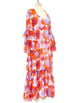 Teal Traina Tiered Ruffle Maxi Dress Dress arcadeshops.com