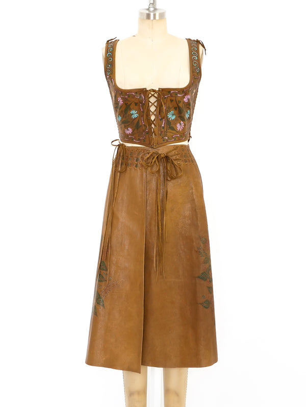 Char Hand Painted Leather Ensemble Suit arcadeshops.com