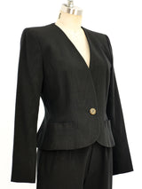 Yves Saint Laurent Black Twill Pant Suit Suit arcadeshops.com
