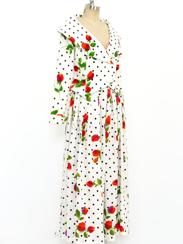 Patrick Kelly Floral Printed Palazzo Ensemble Suit arcadeshops.com