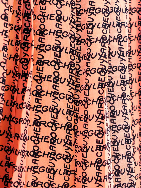 Guy Laroche Logo Printed Silk Skirt Bottom arcadeshops.com