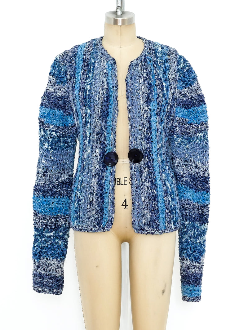 Indigo Rag Knit Jacket Jacket arcadeshops.com
