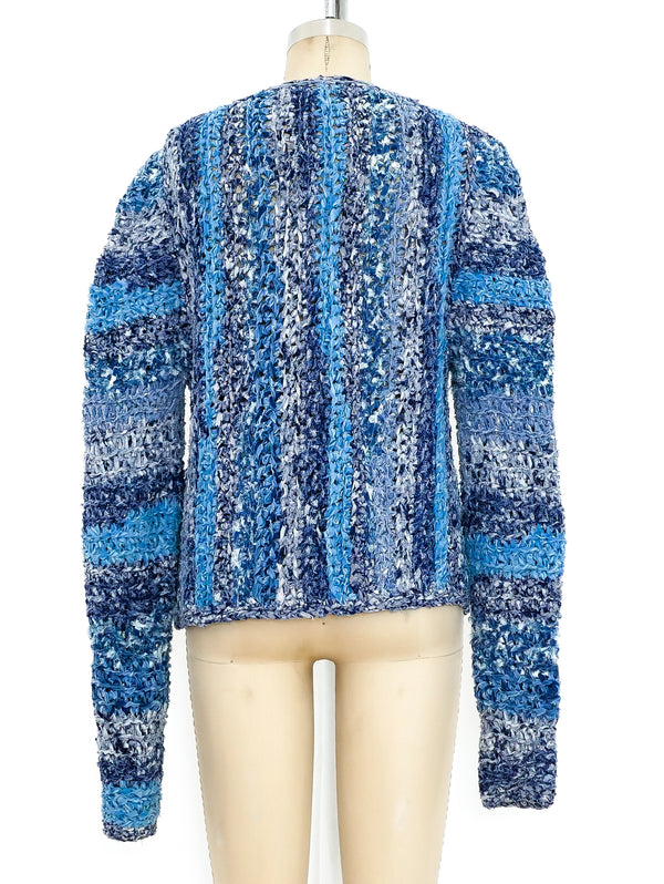 Indigo Rag Knit Jacket Jacket arcadeshops.com