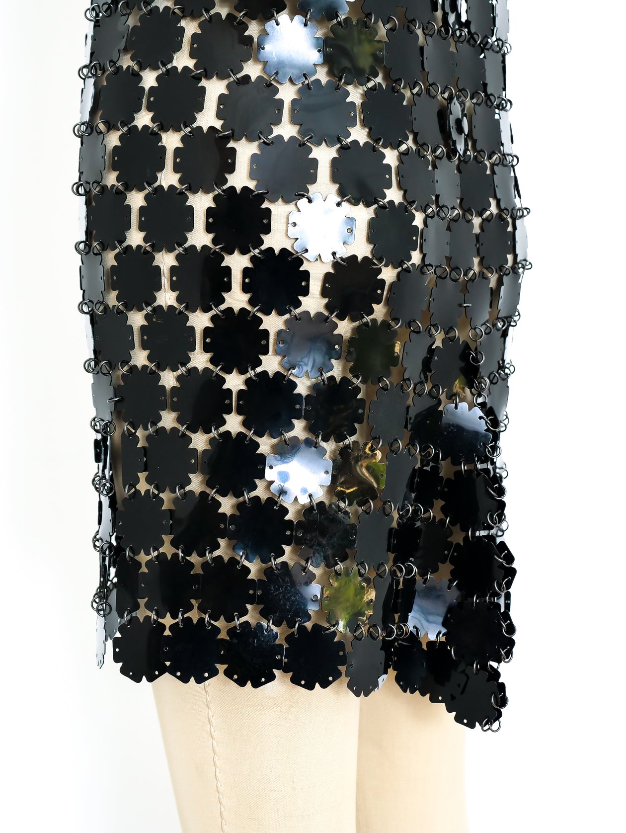 rubber mini dress Paco Rabanne Rubber Linked Mini Dress