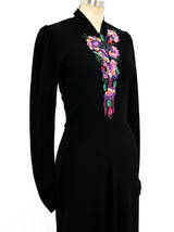 1930's Sequin Embellished Crepe Gown Dress arcadeshops.com