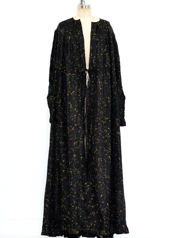 Dries Van Noten Floral Silk Duster Dress arcadeshops.com