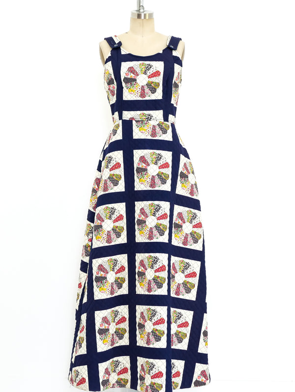 Patchwork Printed Apron Dress Dress arcadeshops.com