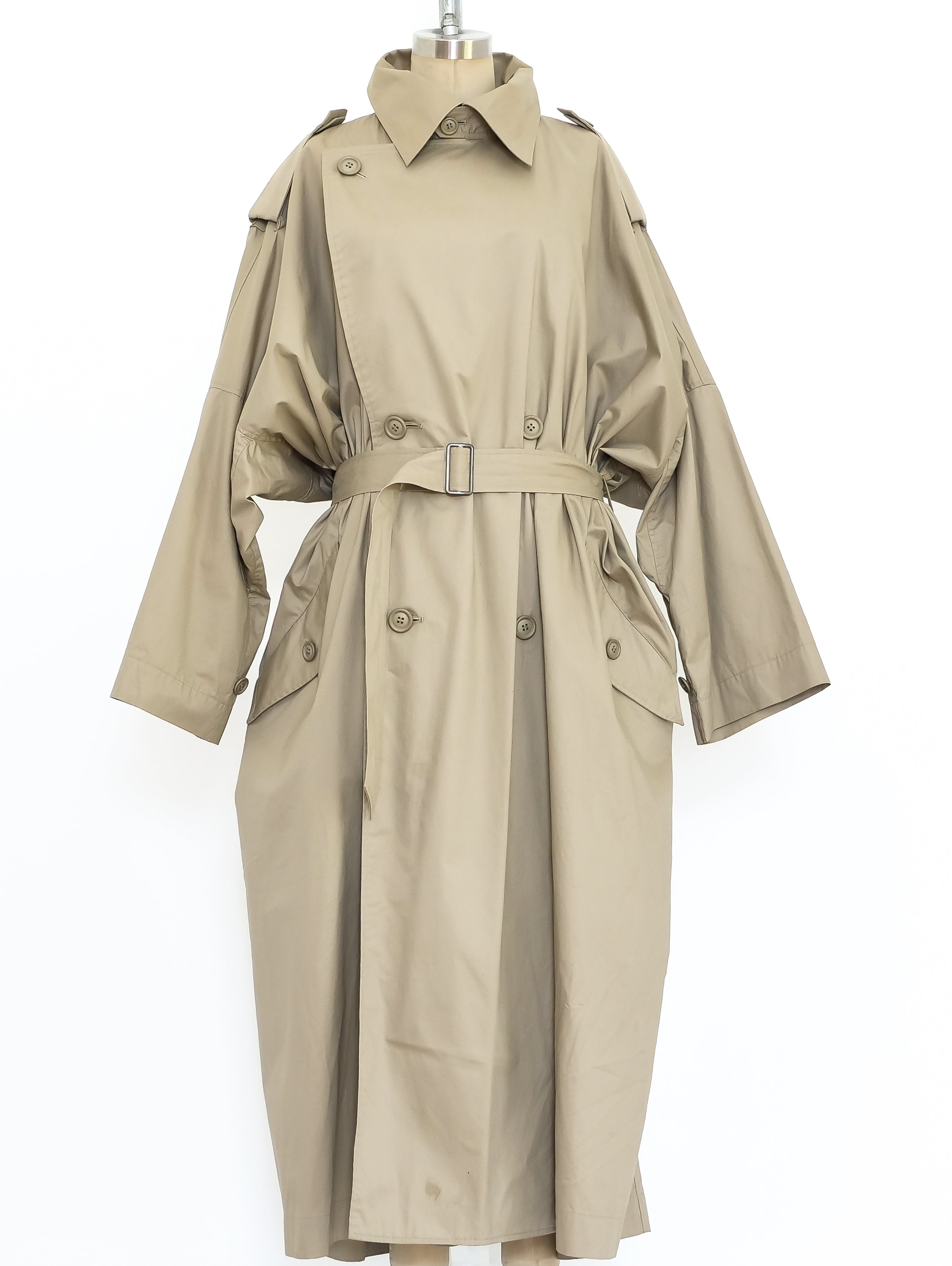 世界的に Issey Windcoat Khaki Oversized Miyake 茶