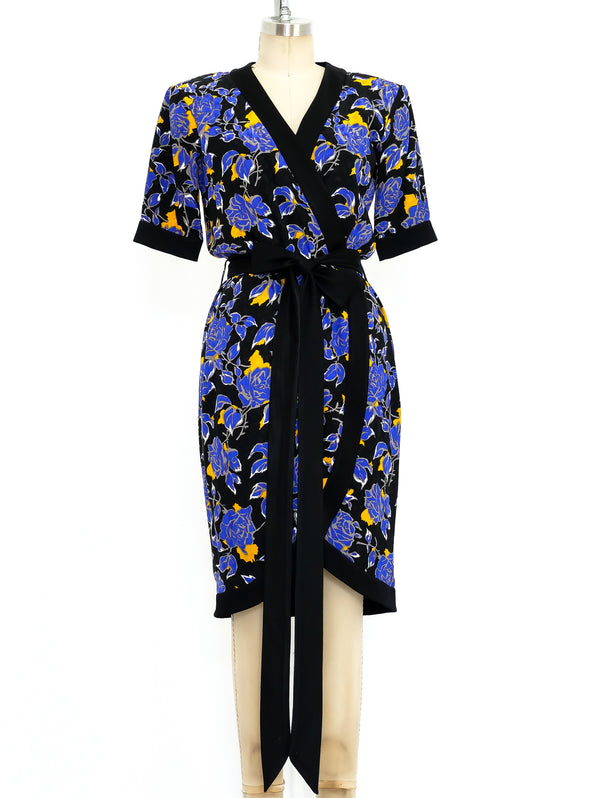 Yves Saint Laurent Floral Wrap Dress Dress arcadeshops.com