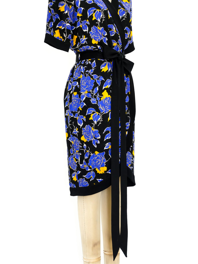 Yves Saint Laurent Floral Wrap Dress Dress arcadeshops.com