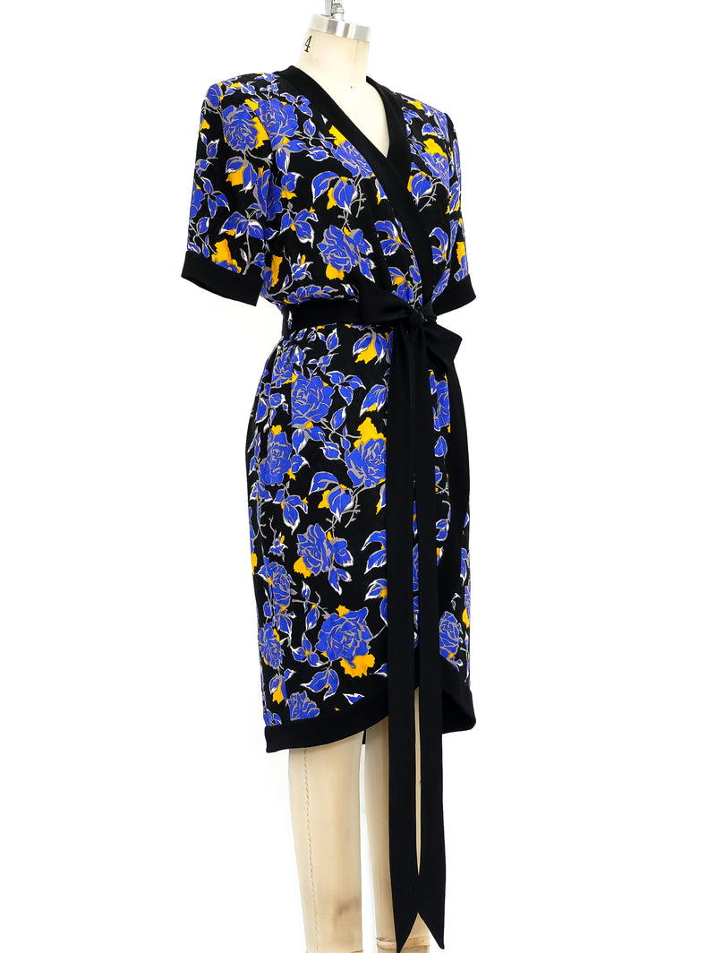 Yves Saint Laurent Floral Wrap Dress Dress arcadeshops.com