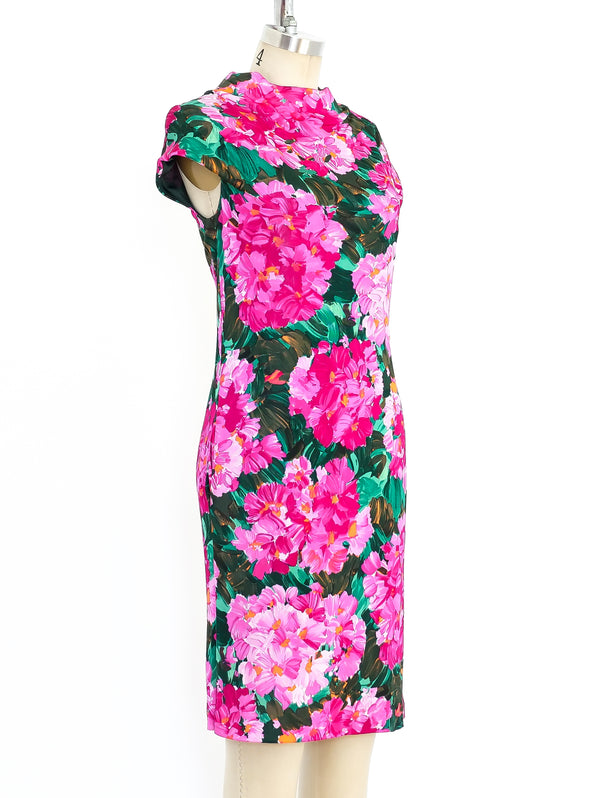 Balenciaga Floral Jersey Dress Dress arcadeshops.com