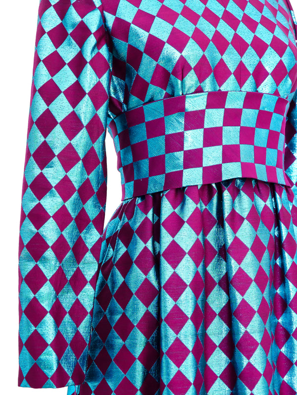 Oscar de la Renta Diamond Lurex Gown Dress arcadeshops.com