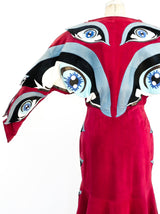 Fong Leng Eye Applique Suede Dress Dress arcadeshops.com