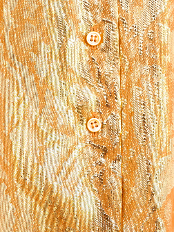 Peach Silk Lame Top Top arcadeshops.com