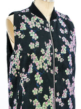 Dries Van Noten Metallic Cherry Blossom Brocade Vest Jacket arcadeshops.com