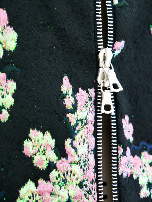 Dries Van Noten Metallic Cherry Blossom Brocade Vest Jacket arcadeshops.com