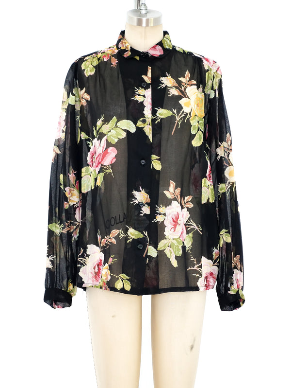 Christian Dior Floral Gauze Top Top arcadeshops.com