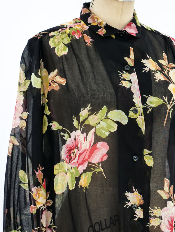 Christian Dior Floral Gauze Top Top arcadeshops.com